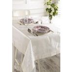 Ödel Home Naturel Buldan İpeği Köşe İşlemeli Masa Örtüsü Naturel 140 x 240