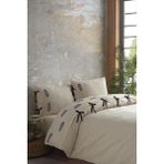 Ödel Home Yaprak Desenli Taş Baskılı Nevresim Takımı - 160 x 220 cm - Bej
