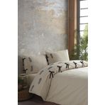 Ödel Home Yaprak Desenli Taş Baskılı Nevresim Takımı Naturel 200 x 220