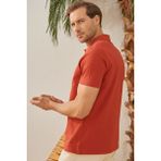 odelon Basic Regular Fit Erkek Kiremit Polo Yaka Tişört