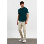 odelon Basic Regular Fit Erkek Yeşil Polo Yaka Tişört