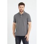 Odelon Erkek Basic Polo Yaka Tişört (Regular Fit) Antrasit - M