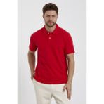 Odelon Erkek Basic Polo Yaka Tişört (Regular Fit) Kırmızı - XXL