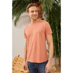 Odelon Erkek Bisiklet Yaka Slim Fit Basic Tişört Kiremit - XL - Açık Gri