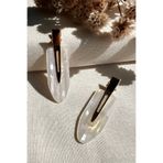 ODESE DESIGN 2'li Iz Yapmayan Klips Toka Seti Beyaz Altın Karışık Renkli Sedef
