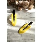 ODESE DESIGN 2'li İz Yapmayan Klips Toka Seti Sarı
