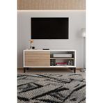 ODESSIA Modern Tv Ünitesi Kapaklı Raflı Tv Sehpası Salon İçin Minimal Tasarım Fonksiyonel Tv Dolabı Sonomo