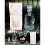 Odi Cam Karaf Sürahi ve 2 Adet 265 ml Bardak - Viski Seti - Su Meşrubat Viski Şişesi 1100 ml - Option-1 - 51R-Turuncu