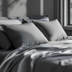 Odin 300 Tc Pamuk Saten Yastık Kılıfı Antrasit - 50*70 cm