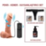 Odins Shop 20 Cm Kumandalı Belden Bağlamalı 360° Oynar Başlı Titreşimli Vibratör Penis Dildo