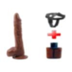 Odins Shop 21,5 cm Belden Bağlamalı Melez Dildo Strapon Penis