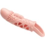 Odins Shop 2,5 Cm Dolgu Uzatmalı Titreşimli Penis Kılıfı Prezervatif Vibratör