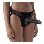 OdinsShop 20 cm Belden Bağlamalı İçi Dolu Zenci Strapon Dildo