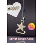 Odise Ultra Ince Yıldız Desenli Görünmez Ayarlanabilir Şeffaf Sütyen Askısı-Elbise ve Bluzlara Şık Dokunuş - Standart
