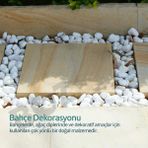 ODN Tamburlanmış Dolomit Dekoratif Beyaz Taş Dolomit Taşı Bahçe Süs Akvaryum Taşı Dere Çakıl Taşı 5 Kg. - 2-4cm.