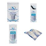 Odorshield+ Kokusuz Ayaklar Set, Özel Tasarım Hava Delikli Memory Foam Tabanlık, 6 Adet Bambu Çorap, 10 adet Ayakkabı ve Ayak Kokusu Giderici Toz, Fermuarlı Ayakkabı Yıkama Filesi