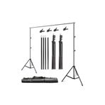 odoX 2X2 M Fon Perde Standı, Backdrop Stand, Background Stand Siyah