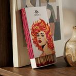 Odrius Signature Design - Dekoratif Illüstrasyonlu Şömine ve Mum Kibriti - Özel Tasarım Kutu - 45'li