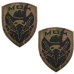 ODSS Medal of Honor yama maskeli kovboy silahşör topçu IR kızılötesi yansıtıcı lazer kesim motosiklet kamuflaj aplike yamalar taktik askeri moral amblem rozeti kanca ve döngü destekli