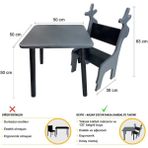 Odun Concept Ahşap Çocuk Oyun ve Aktivite Masa Sandalye Takımı - Ahşap - Geyik/gri - Renkli