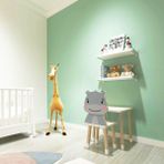 Odun Concept Doğal Ahşap Çocuk Aktivite Masa ve Sandalye Takımı - Baby Hippo/bebek Su Aygırı - Renkli