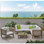 Oduns Perlina Beyaz Bahçe Balkon Teras Ahşap Köşe ve Tekli Koltuk