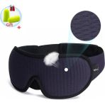 Oein 3D Uyku Maskesi Gözler Için Hafif Uyku Maskesi Engelle Seyahat Göz Farı Gözü Göz Maskesi Gece Nefes Alabilir Slaapmasker Renk: Navyblue (Yurt Dışından) - 1