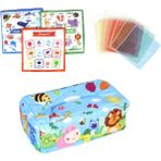 Oein Bebek Doku Kutusu Renkli Yumuşak Duyusal Oyuncak Yürümeye Başlayan Parmak Egzersiz Için Pomma Ipek Fular Hediyeleri 0-18M Montessori Eğitim Oyuncakları Renk: B Orman Hayvanları (Yurt Dışından) - Kutu Oyunları