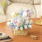 Oein Huiqibao Moc Buket Saksı Bitki Mikro Yapı Taşları Ebedi Çiçek Modeli Diy Ev Masası Dekorasyon Tuğla Oyuncak Çocuklar Için Renk: No.86/boyut: Kutu ile (Yurt Dışından) - 1