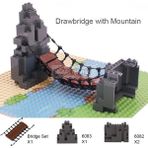 Oein Marmine Moc Bloklar Drawbridge Set Dağ Ormanı Orman Inşaat Binası Tuğlalar Parçaları Diy Küçük Parçacık 6083 6082 63141 Koyu Gri (Yurt Dışından) - Renkli