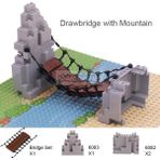 Oein Marmine Moc Bloklar Drawbridge Set Dağ Ormanı Orman Inşaat Binası Tuğlalar Parçaları Diy Küçük Parçacık 6083 6082 63141COLOR: Koyu Gri (Yurt Dışından) - Parçalı