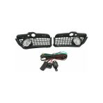 Oeın Sant Kuee Çift Araba Ön Tampon LED Sis Lambası Izgara Kapağı Golf Mk3 1993-1998 Için Beyaz (Yurt Dışından) - Aydınlatma