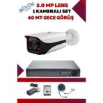 OEM 1 Kameralı Hd Büyük Kasa Set - 5mp Sony Lensli Full Hd Gece Görüşlü Güvenlik Kamerası Sistemi