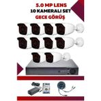 OEM 10 Kameralı Hd Set - 5mp Sony Lensli Full Hd Gece Görüşlü Güvenlik Kamerası Sistemi