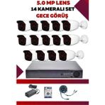 OEM 14 Kameralı Hd Set - 5mp Sony Lensli Full Hd Gece Görüşlü Güvenlik Kamerası Sistemi