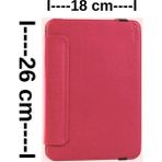 OEM 18 cm x 26 cm Ölçülerinde Kırmızı Suni Deri Tablet Kılıfı - Pembe