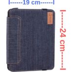 OEM 24 x 19 cm Ölçülerinde Kot Kumaşı Tablet Kılıfı - Lacivert