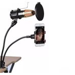 OEM 360 Derece Siyah Ayarlanabilir Telefon ve Mikrofon Tutucu