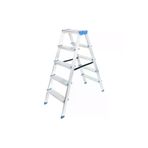 OEM 4887Gok134133 5+5 Çift Basamakli Alüminyum Metal Merdiven Yükseklik = 115Cm Baş Genişlik = 8Cm (5492)