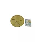 OEM 5224Gok223335 Yuvarlak 5 Bölmeli Ahşap Bambu Servis Sunum Tepsi - Tahtasi 20 X 1.4Cm (4457)