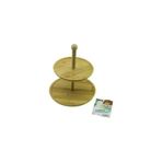 OEM 5224Gok223573 Yuvarlak 2 Katli Ahşap - Bambu Servis Sunum Tahtasi Çap: 20Cm -- Çap:25Cm (4457)
