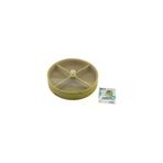 OEM 5224Gok223656 Yuvarlak 4 Bölmeli=2In1=Bölmesiz Çok Amaçli Kutu Ahşap Bambu Servis Sunum Tepsi - Tahtasi 22Cm (4457
