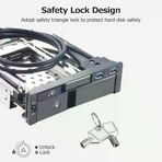 Oem 5,25" Dahili Çift Yuvalı Sabit Disk Kutusu 2,5+3,5 İnç Sata Hdd-ssd Muhafaza Aletsiz Tasarım