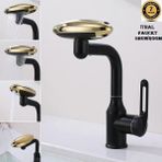 OEM Bankyo Lavabo Mutfak Eviye Bataryası Duş Şelale 4 Fonksiyonlu Ithal 7 Yıl Güvenceli - Siyah Altın