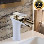 OEM Banyo Lavabo Bataryası Beyaz Gold Renk Şelale Ithal 7 Yıl Garantili
