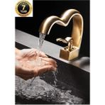 OEM Banyo Lavabo Bataryası Mat Gold Renk Şelale Kalp Yeni Tasarım 7 Yıl Güvenceli İthal