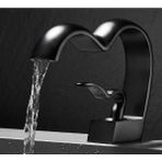 OEM Banyo Lavabo Bataryası Siyah Renk Şelale Kalp Yeni Tasarım 7 Yıl Güvenceli İthal