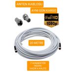 Oem Çanak Anten,uydu,televizyon Kablosu Rg6 Hd 20 Metre