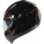 OEM Çene Açılır Vizörlü Kask [MD-808] [siyah - Kırmızı]