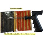 OEM Dubleks Lastik Tamir Seti 1 Fitil Atma Aleti 10 Ince 5 Kalın Fitil (15 Yamalık) Oto ve Motor Için